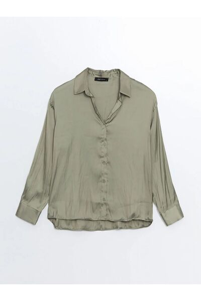 LC Waikiki LCW Vision Yeni Siyah Oversize Kadın Gömlek