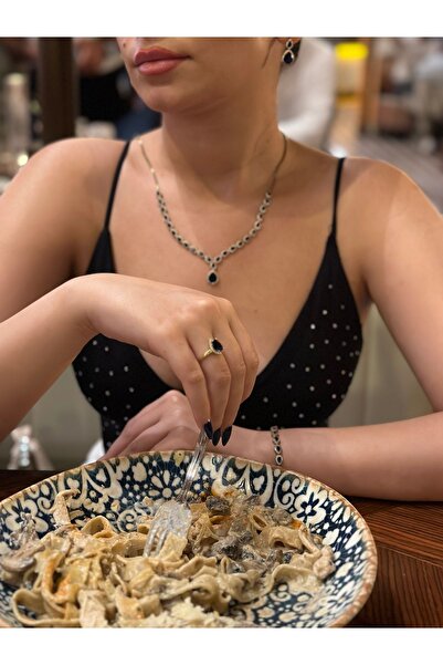 GÜMÜŞ DAMLA GERDANLIK SET