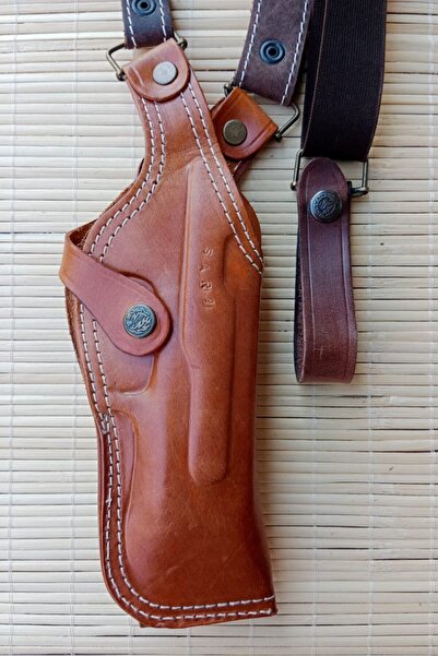 Burak Askeri Malzeme Sar 9 Sağ El Kahverengi Renk Hakiki Deri Özel Üretim Tek...