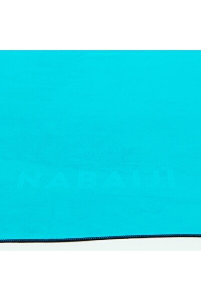 Decathlon Nabaiji Çift Taraflı Mikrofiber Havlu - L Boy - Mavi / Yeşil - 80 X 130 Cm