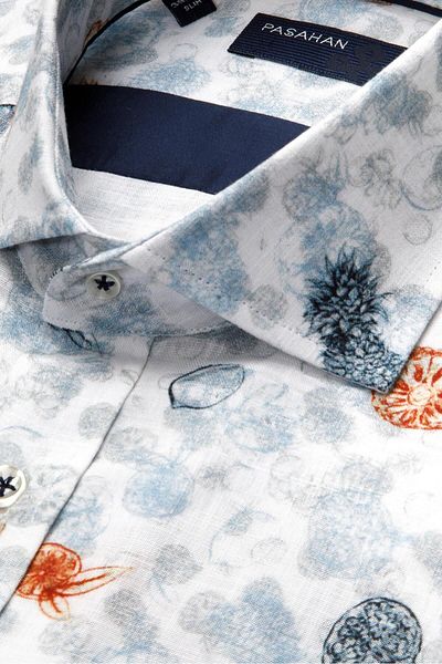 Paşahan Πουκάμισο με μοτίβο λινό Slim Fit