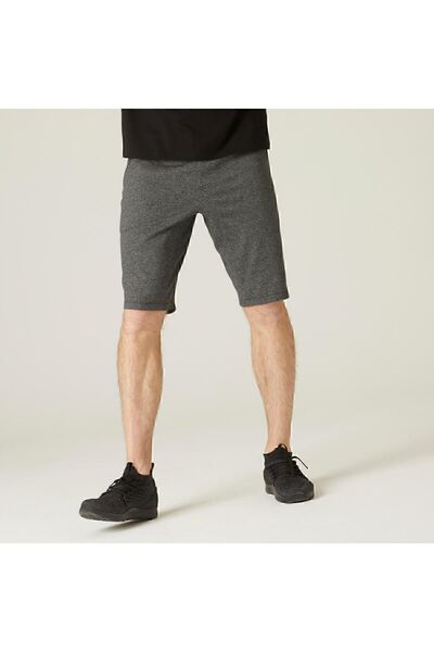Decathlon Domyos 500 Model Dark Gray Men's Sports Shorts - Regular Fit, Lightweight Training