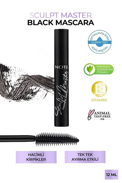NOTE Sculpt Master Black Mascara - Single Separation and Volume Effect