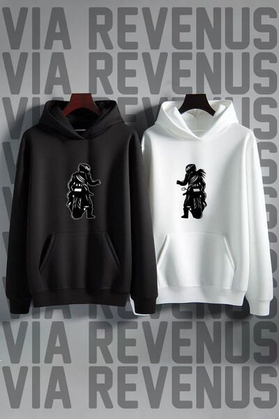 Vordevia Hanorac combinat oversize cu imprimeu Biker Valentine