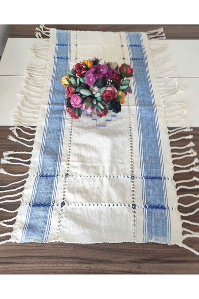 denizli hatırası Runner de masă 100% țesut manual autentic - 90cm x50cm