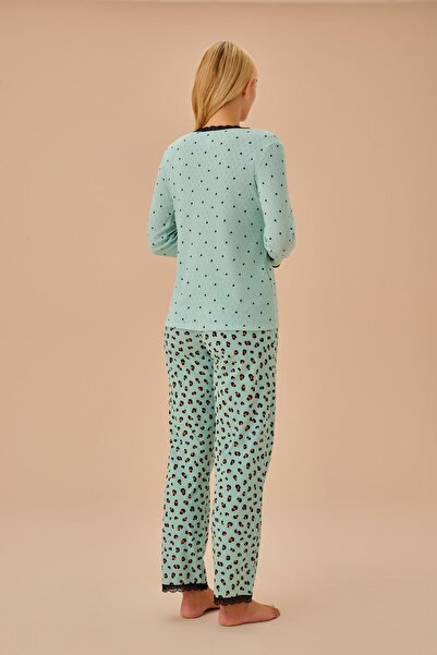 SUWEN Leom Gömlek Yaka Pijama Takımı