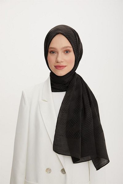 Armine Trend Işıl Shawl - Cotton - Ats3isl - Set of 3 - Black, Violet, Orange