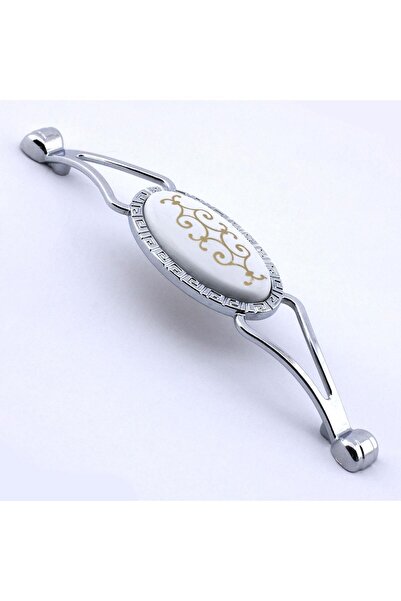 Badem10 Mobilier din metal cromat - Mâner pentru sertar și ușă dulap de bucătărie (128 MM-12,8 CM)