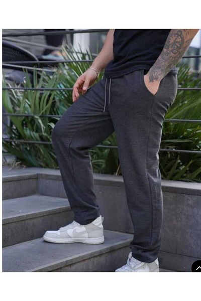 yg ydn giyim Men's Smoked Basic Tracksuit-Bottoms 003