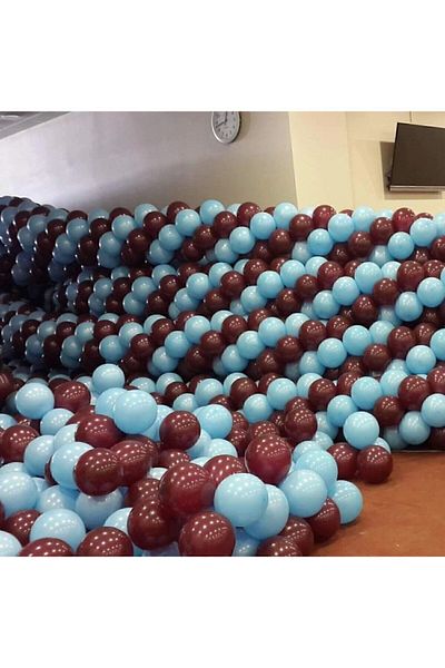 HKNYS 75 Blue, Burgundy Balloon + 5 Meter Balloon Chain