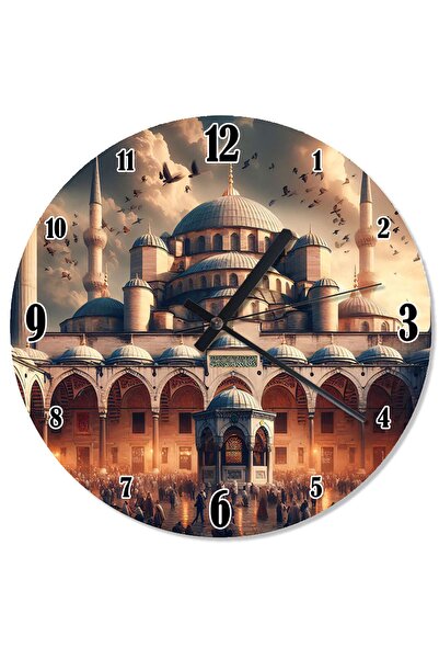 ekart İstanbul Cami Manzaralı Sessiz Duvar Saati