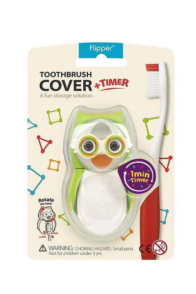Flipper Green Flipper Hourglass Toothbrush - Hygienic Storage Container