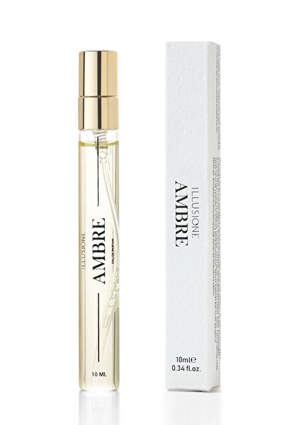 ILLUSIONE FRAGRANCE Ambre Edp Kadın Seyahat Boy Parfüm 10ml | Amber-paçuli-gül | Bergamot, Sedir, Karanfil, Vetiver