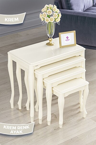 Canisa Roma Serisi , Üst Kalite 1. Sınıf Mdf Ve Lake Boya, Krem 4lü Zigon Seh...