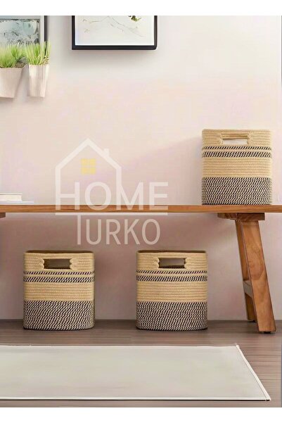 HomeTurko Плетен кошница от юта с правоъгълна форма - за дома, офиса, хотела и общежитието