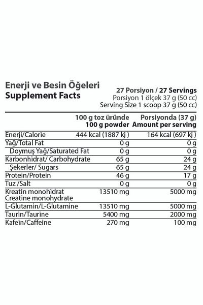 Hardline Kgt Caffein 5:5:2 - 1000g Comfortable Cut