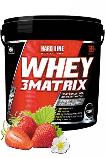 Hardline Whey 3matrix 4000gr - Strawberry (ALALAL CERTIFIED)
