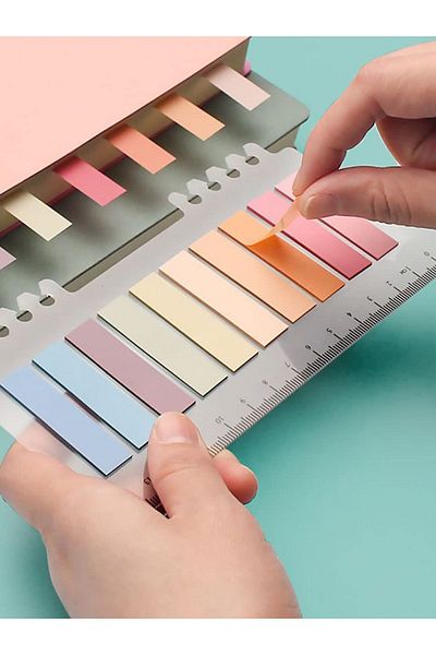 Para Todos 200 Sheets Transparent Color Post-It Bookmark Sticker Note Paper