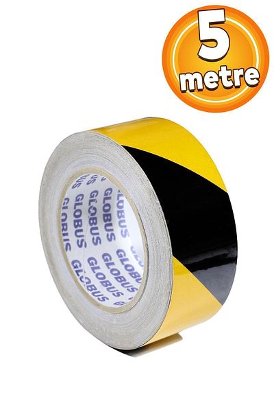 Badem10 5 Mt Reflective Vehicle Truck Warning Tape - Phosphorescent Strip Tape (YELLOW-BLACK)