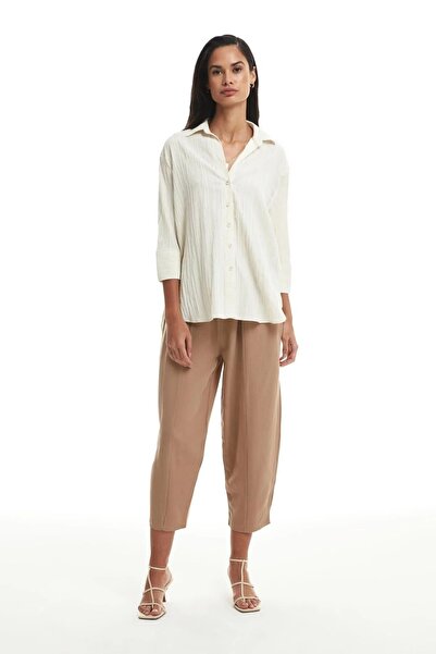 Quzu 23Y11576 Fakir Kol Düğmeli Gömlek