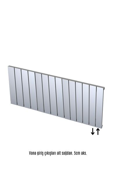 AEON Hestia Alüminyum Radyatör Panel 600 X 1260 Mat Eloksal 14 Dilim - Sağ Al...