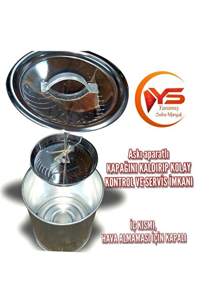 Ys YARAMIŞ Teneke Tavuk Seti Askı Aparat Lı Kolay Servis Kontrol Tanekede Tavuk Kapama Kızarmış Tavuk Kebap