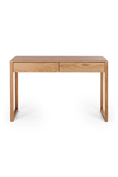 Genel Markalar Ahşap vintage çift çekmeceli çalışma masası