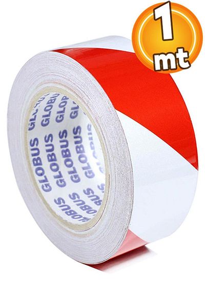 Badem10 Red-White Reflective Highlighter Car Strip Tape - 1 MT Auto Truck Exterior Accessory