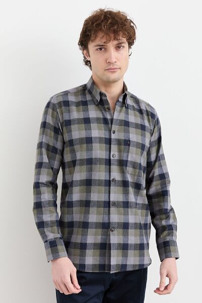 Desen Triko Ανδρικό καρό χειμερινό πουκάμισο 23