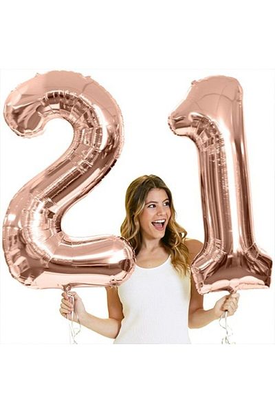 Partioutlet Rose Gold 9 Number Foil Balloon 100 Cm