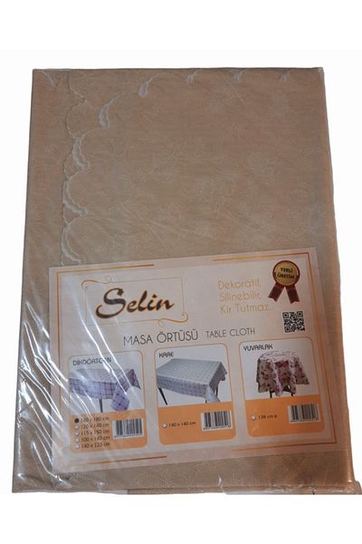 Selin 140X180 cm Care Free Wipeable Fabric Table Cloth