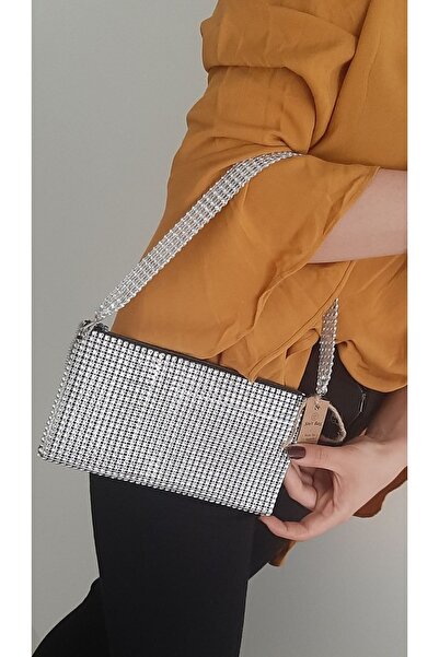 SmY Bag Portofoliu mini geantă pentru telefon cu sclipici strălucitoare Cryst...