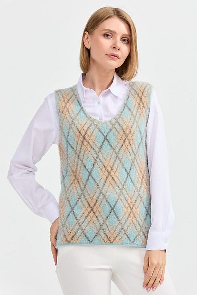 Desen Triko Pulover de damă cu model Argyle 14