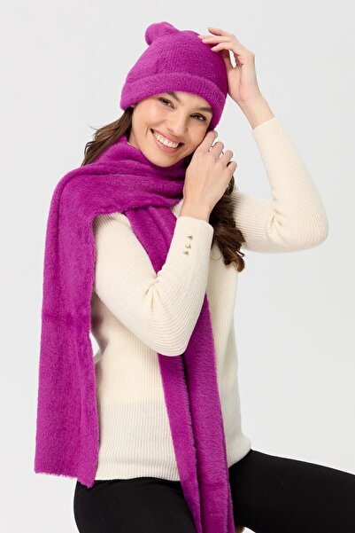 Desen Triko Women's Knitwear Aphrodite Beret Cyclamen