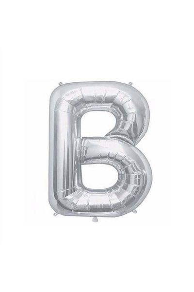 ikm balon 35 cm Small Silver Balloon - Letter B Foil