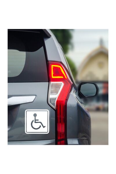 Şimdi Trend ملصق سيارة بشعار للمعاقين مقاس 20 × 20 سم - تصميم خاص، حروف زجاجية