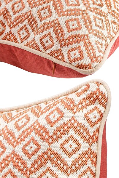 ÖZENEV 43x43 Special Design Υφαντό κάλυμμα μαξιλαριού ριχτάρι - Κρυφό φερμουάρ, Διακοσμητικό Σαλόνι Σωληνώσεων