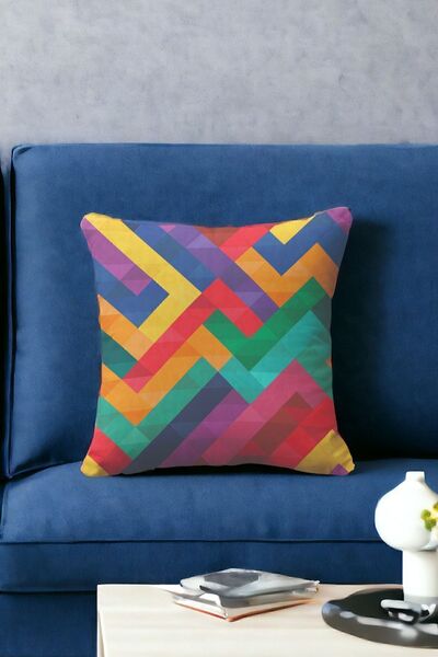 ÖZENEV 43X43 cm Velvet Throw Pillow Cover - Decorative Soft Carpet