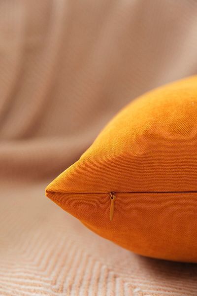 ÖZENEV Orange Throw Pillow Cover Decorative Plain Simple Panoroma-106 Punchable Punch