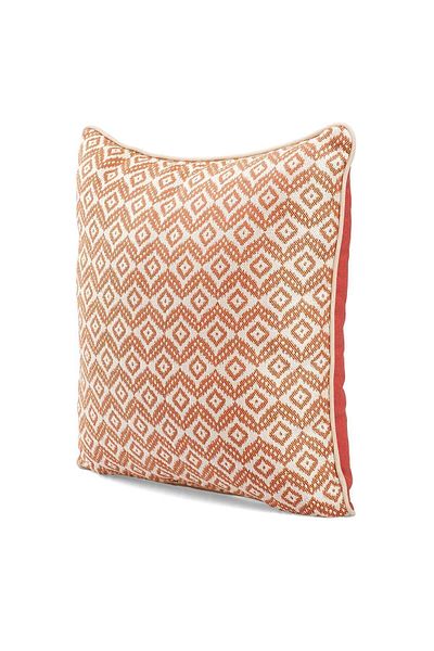 ÖZENEV 43X43 Special Design Woven Throw Pillow Cover - Hidden Zipper, Ribbed Living Room Decorative