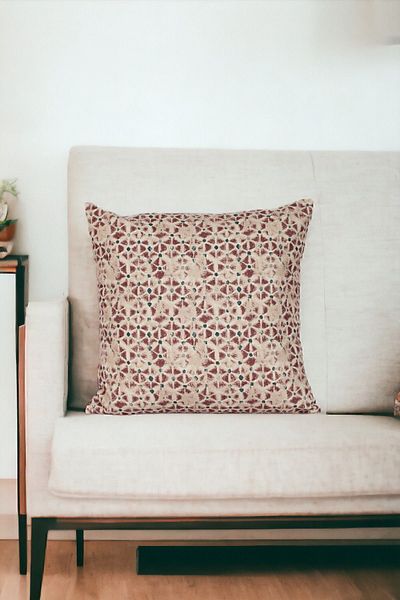 ÖZENEV 43x43 cm Husă Kirlensem cu model: Decorativ etnic Ikat Damasc