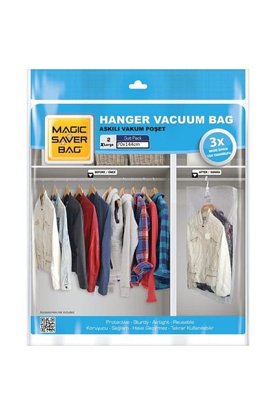 Magic Saver Bag Σετ τσάντα κενού με λουράκι (xl) 70x144cm 2 τεμ