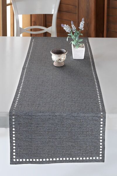 ÖZENEV Evine Özen Mavi Runner Amerikan Servis Masa Örtüsü 40x140 Cm Girit-10