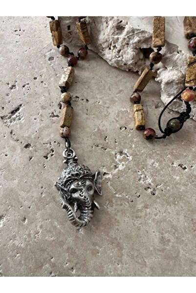 CAPO by Aytaç Yamaç Kahverengi Varisit Taşlı Doğal Taş Kolye