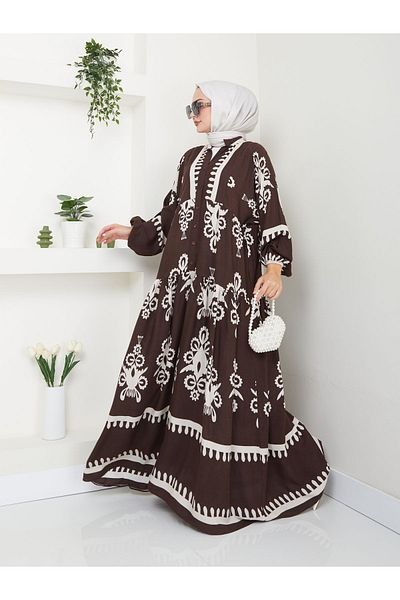 VOLT CLOTHİNG γυναικείο φόρεμα με έθνικ στάμπα