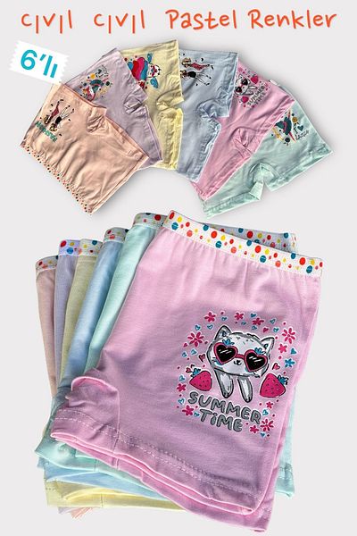Dondeza Boxeri pastel pentru fete Dondeza - Set de 6