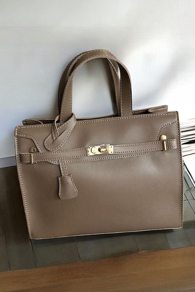 BAHELS Γυναικεία τσάντα χεριού και ώμου Dark Mink Premium
