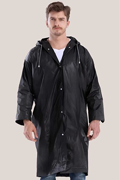 isgstore Main Shop 1 τεμάχιο γυναικείο αντηλιακό με κουκούλα Eva Black Raincoat M-2532