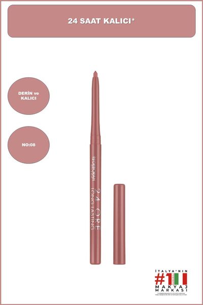 Deborah 24ore Long Lasting Automatic Dudak Kalemi No: 8
