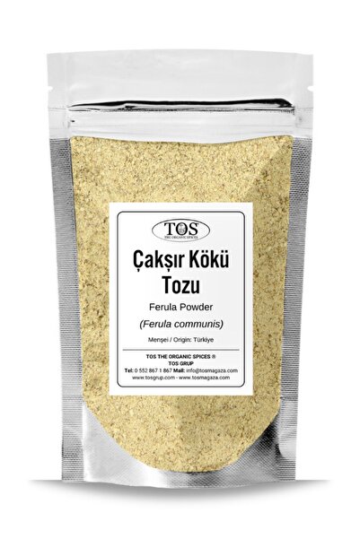 TOS The Organic Spices Çakşır Kökü Tozu 100 gr (1. KALİTE) Ferula Communis / ...